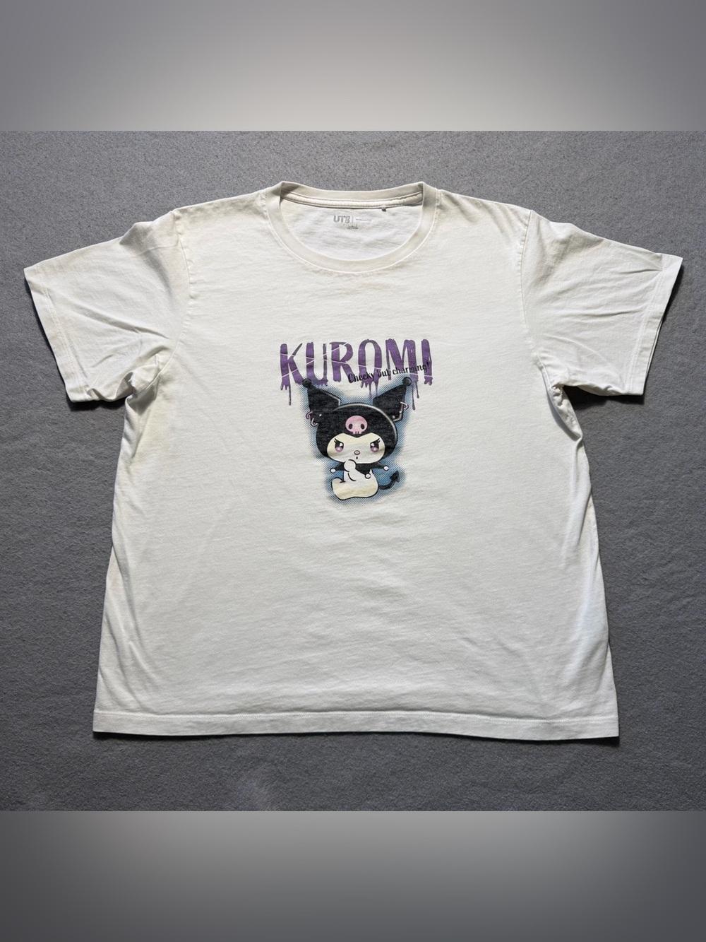 Uniqlo UT Sanrio Kuromi T Shirt Women L White Cheeky But Charming Kawaii